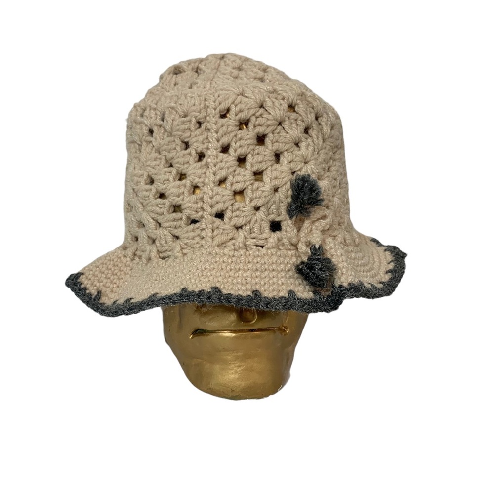 CROCHET Bohemian Granny Core Cloche Hat